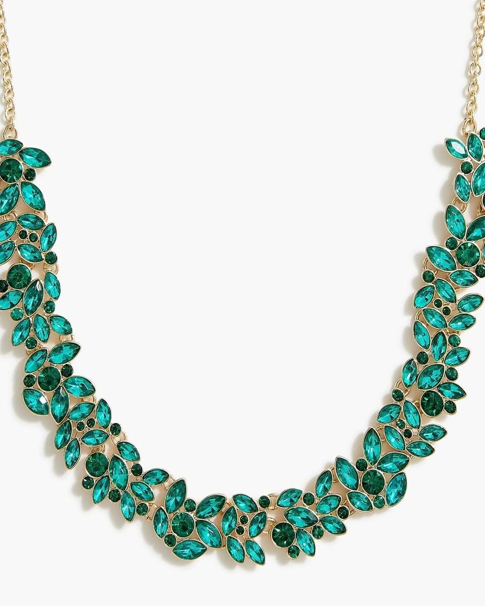 J.Crew Factory | Crystal Leaf Statement Necklace  |